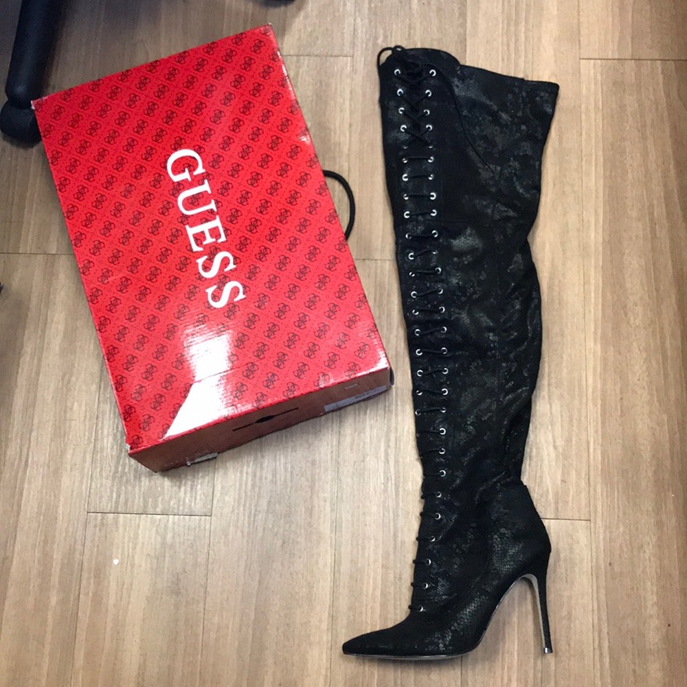 GUESS Black thigh HIGH boots!!!